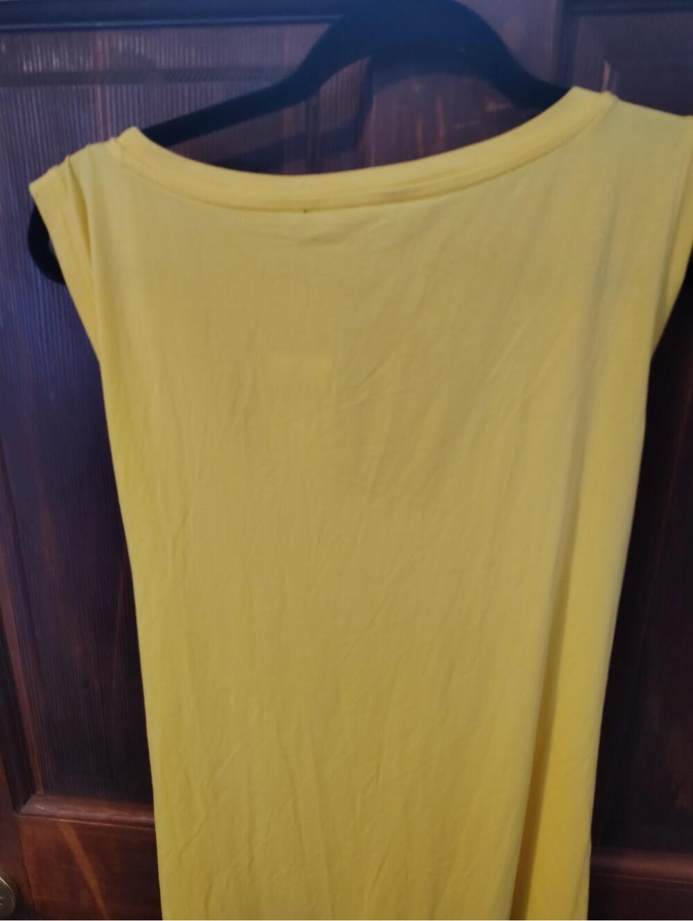 LAUREN RALPH LAUREN - YELLOW LILLY COTTON TANK BELTED MAXI DRESS - NWT - Picture 4 of 5